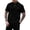 Black, variant on Mens Casual Henley Shirt Short Sleeve Golf Shirts Textured Summer Vacation Tops,Black L