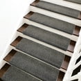 thumbnail image 2 of Pure Era Bullnose Carpet Stair Treads Cover 16pcs 9" x 30" Indoor Rugs Non Slip Self Adhensive Back (Set of 16,Dark Gray), 2 of 8