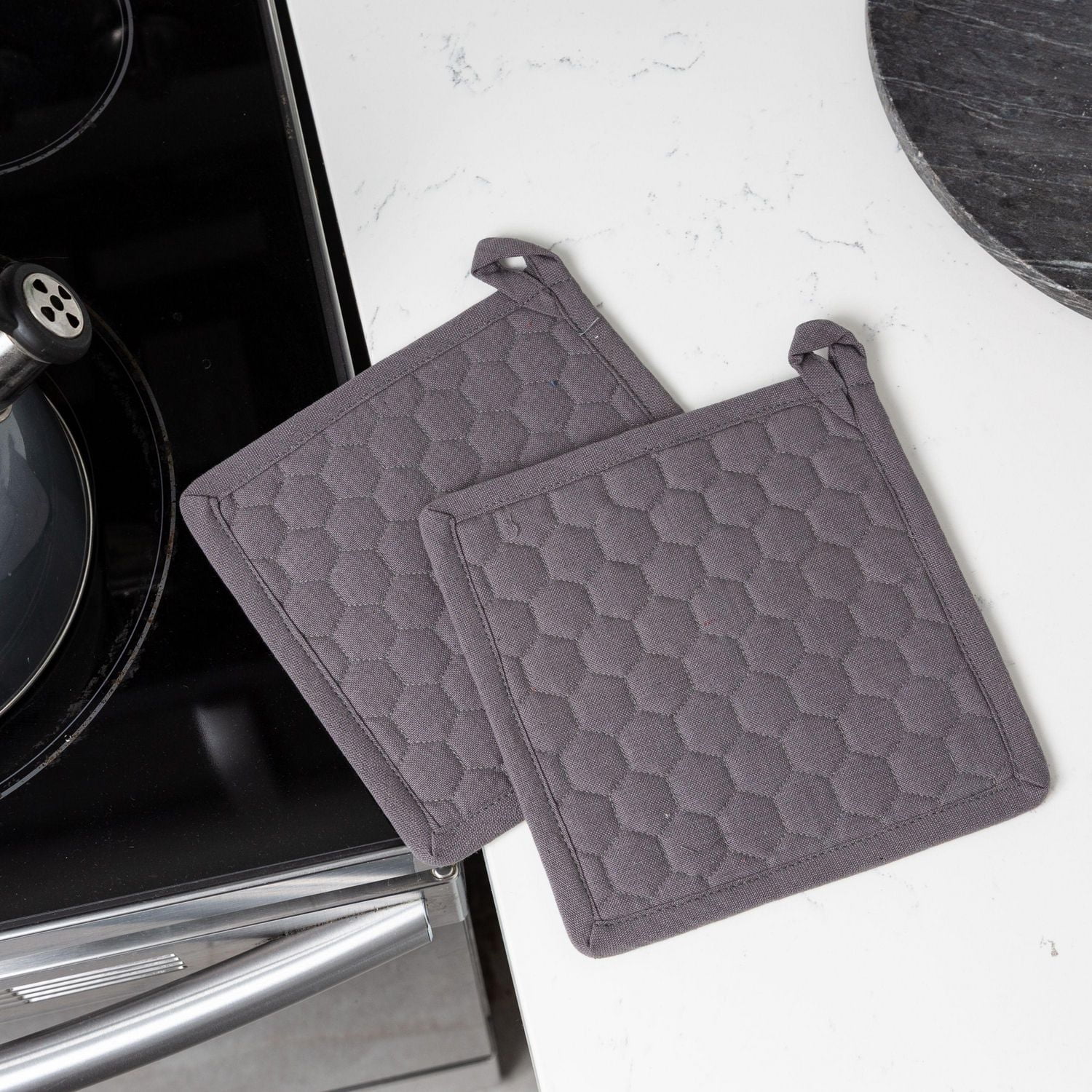 Fabstyles Fouta Cotton Pot Holder Set of 2