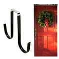 thumbnail image 5 of ZOURIH 4 Pcs 5.2 inch Double Sided Wreath Hanger - Over The Door Metal Hook for Christmas - Holds 2 Wreaths - Premium Sturdy Metal,Black, 5 of 8