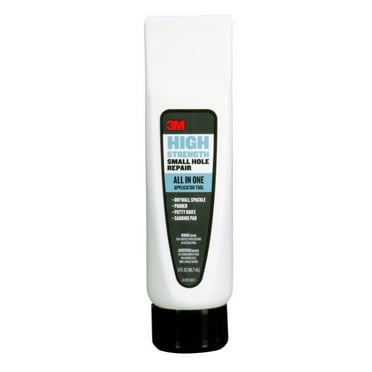 3M High Strength Small Hole Filler, 3 oz., Paint Primer, Wall Patch, White, All In One Applicator Tool, 1 Pack