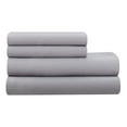 thumbnail image 3 of Hotel Style 4-Piece Gray Lyocell & Linen Blend Percale Bed Sheet Set, King, 3 of 7