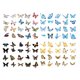 thumbnail image 1 of Juego de pegatinas de mariposa (160 piezas) Pegatinas de resina de mariposa de color transparente Suministros para álbumes de recortes con pegatinas naturales Estilo: Estilo 2;, 1 of 5