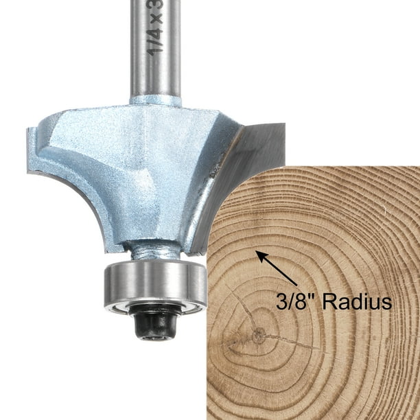 Uxcell Roundover Router Bit 1/4 Shank 3/8