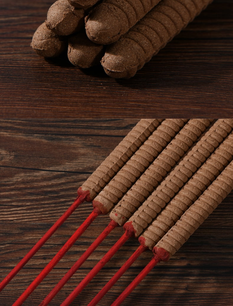 Nvzi-c Sandalwood Incense Sticks joss Sticks Long-time Burns ，2 Pack 6 Hours /50cm（18 pieces），primary color
