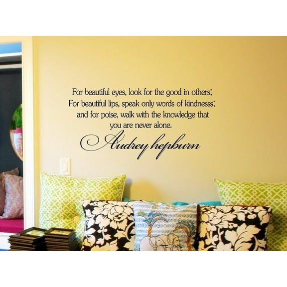 Audrey Hepburn Inspirational Quotes Vinyl Wall Art Decal Sticker