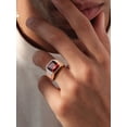 thumbnail image 5 of ChainsProMax Bright Stone Vibrant Square Signet Rings for Men, Stainless Steel/Gold Plated/Black, 5 of 10