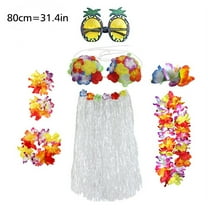 1 Set 80cm Adult Party Hawaii Dress Hula Grass Skirt