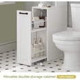 thumbnail image 5 of Frhnenha Over The Toilet Storage Cabinet with Pulley, Bathroom Storage Cabinet with Adjustable Shelf and Open Shelf for Bathroom, Restroom, Laundry, White, 5 of 8