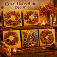 thumbnail image 5 of DIY Autumn Harvest Pumpkin Pearl Diamond Art Kit, 3D Pearl Diamond Art for Adults, Autumn Pearl Painting Kit with Beads and Canvas, Fall Home Wall Decor Craft Gift,B, 5 of 5