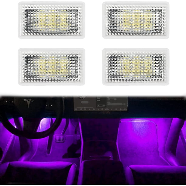 Luz de bienvenida para el portón trasero del Tesla Model S 3 XY RGBW con pedal y luz de color