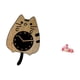 thumbnail image 5 of Reloj de pared con forma de gato, adorno silencioso para colgar en la cocina, la oficina o como decoración para inauguración de casa. Figura de ciervo, 5 of 8