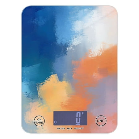 

Orange and Blue Sky Food Scale Digital Kitchen Scale Waterproof Grams Ounces lbs for For Baking and Cooking