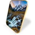 thumbnail image 2 of 12x8 Inches Framed Waterfall and Stream in The Tropical Forest Scenery Nature Pictures Artwork Contemporary Wall Art with Gold Frame for Store,Crystal Porcelain Painting Wall Decor, 2 of 8