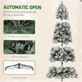 thumbnail image 4 of JERFIT 9ft Prelit Flocked Artificial Christmas Tree, 750 Warm White Lights, Frosted Snow Tips, Hinged Metal Frame, Indoor Spruce for Home Office Holiday Decor, 4 of 10