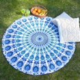 thumbnail image 2 of RAJRANG Tapiz Mandala Degradado de 48 pulgadas, mantel redondo de algodón puro, decoración hippie, tapices bohemios boho indios - Azul cielo, 2 of 6