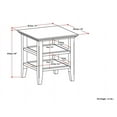 thumbnail image 4 of Simpli Home Acadian Wood 19" Square Transitional End Table in Gray, 4 of 11