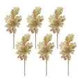 thumbnail image 1 of GadgetVLot 6Pcs 23Cm Simulation Christmas Cutting Gold Powder Hollow Fruit Ear Cutting Christmas Tree Decoration Cutting Leaf, 1 of 9