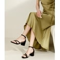 thumbnail image 2 of DADAWEN Women's Open Toe Dressy Sandals Chunky Block Heel Wedding Shoes Black 7US, 2 of 6