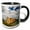 Black/White, variant on 3drose, Canada, Quebec, Gaspe Bay, Perce Rock-cn10 Pwa0027 - Patrick J. Wall, 11oz Two-tone Yellow Mug