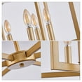 thumbnail image 5 of Gold chandeliers for dining room, 6-Light Geometric Modern Farmhouse Hanging Metal for Kitchen Island Pendant Lights Fixture, 5 of 10