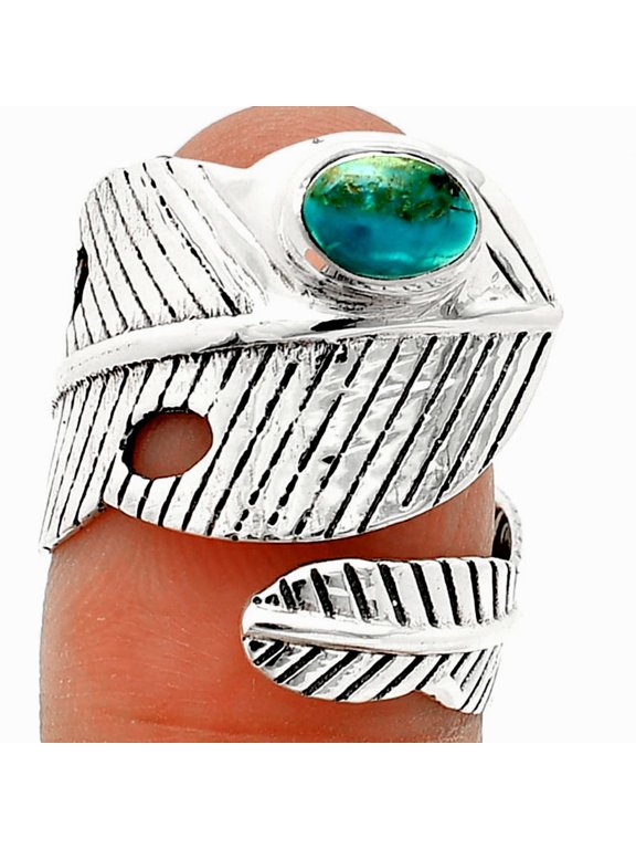 Adjustable Feather Peruvian Opalina 925 Sterling Silver Ring s.7 Jewelry R-1473 SDR237045