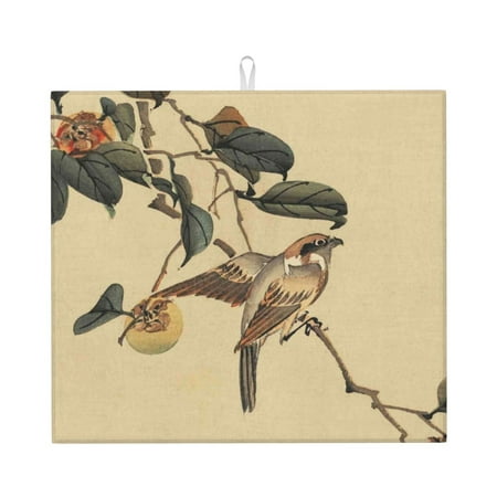 

Matuu Vintage Bird for Dish Drying Mat for Kitchen Counter for Kitchen and Dining Kitchen Counter Accessories 16 x18