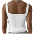 thumbnail image 4 of QUINDOS Womens T Shirts Gym Summer Cotton White Fashion Sexy Style V-Neck Sleeveless Solid Casual Going Out Tops Tank Tops for Women, 4 of 9