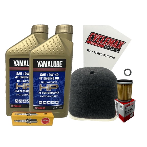 Cyclemax Full Synthetic Tune-Up Kit fits 2005-2024 Yamaha TTR230 w/ Spark Plug