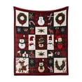 thumbnail image 2 of Christmas Blanket 27-80in Blue Cozy Flannel Soft Warm Throw for Bed Sofa Winter Home Decor by OVFUIZ, 2 of 9