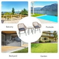 thumbnail image 6 of Gymax 3PCS Rattan Patio Conversation Set Bistro Chat Set w/ Gray Cushion, 6 of 10