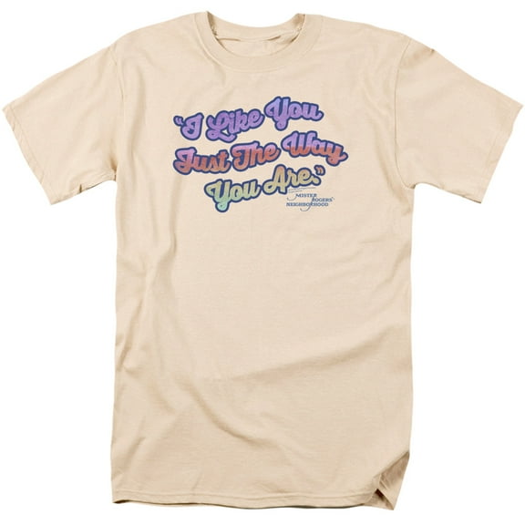 Mister Rogers Just They Way You Are Adult 18/1 T-Shirt Cream
