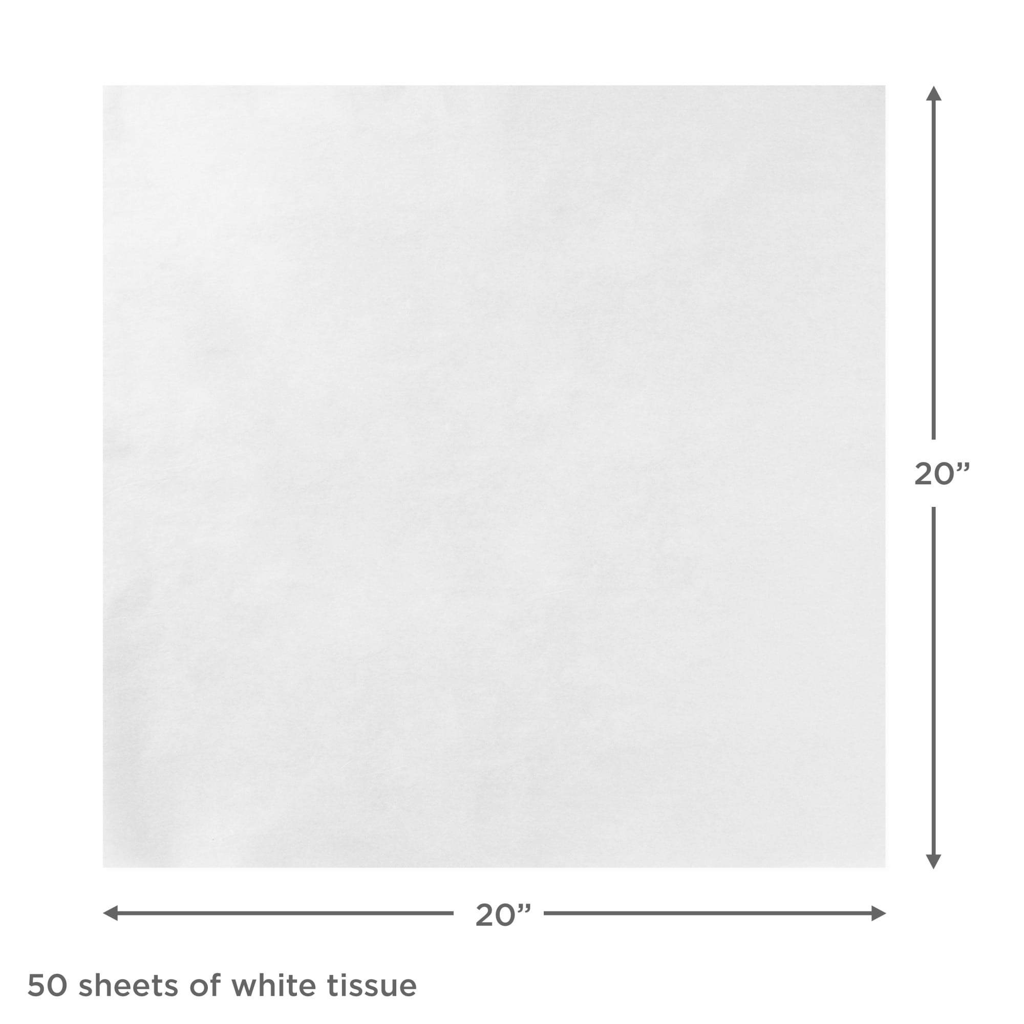 Hallmark Bulk Tissue Paper (Solid White), 50 Sheets