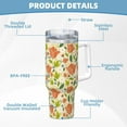 thumbnail image 5 of Sikiie Rose Daisy Insulated Stainless Water Bottle Lid Travel Mug Cup Insulated Tumblers Cup 40oz Ice Bully With Handle, 5 of 8
