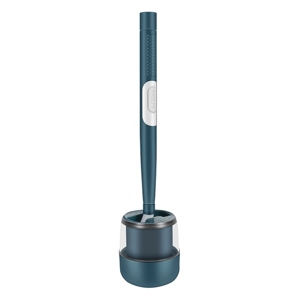 Muyoka Escobilla de inodoro con dispensador de jabón Limpiador de escobilla de inodoro recargable para el hogar Sin ángulo muerto Escobilla de inodoro compacta con base Cepillo de limpieza profunda mo Muyoka Hogar