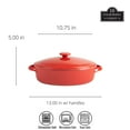 thumbnail image 3 of 10 Strawberry Street Sienna 10” x 7” Stoneware Casserole Dish Set, Red, Microwave (2 Count), 3 of 6