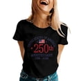 thumbnail image 3 of ibiyuan Usa 250th Anniversary Shirt T Shirts for Women Crew Neck 250 Anniversary Usa Holiday Short Sleeve Independence Day Funny Shirts Womens Holiday Tops, 3 of 5