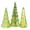 Green, variant on Nuptio Mercury Glass Christmas Tree, Green Christmas Tree Table Centerpieces Set of 3 (Green)