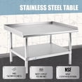 thumbnail image 5 of Shininglove 28x36inch Stainless Steel Equipment Grill Stand with Undershelf for Restaurant, 5 of 7