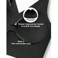 thumbnail image 5 of Deyllo Women's High Impact Sports Bras Padded Wireless Workout Crop Tank Top Yoga Exercise Bras,Black XL, 5 of 8