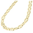 thumbnail image 3 of Real 10K Yellow Gold Solid Flat Mariner Chain 7.50mm Necklace Plain 22 Inches, 3 of 6