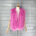 thumbnail image 2 of adviicd Womens Faux Fur Vests Cropped Sleeveless Warm Open Front Outerwear Vest Winter Outfits (Pink, S), 2 of 5