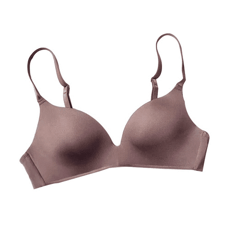 

Girls Sleep Brassiere Sexy Lingerie Underwear Seamless Bra Breathable Thin Soft Bra Intimates Coffee 80B