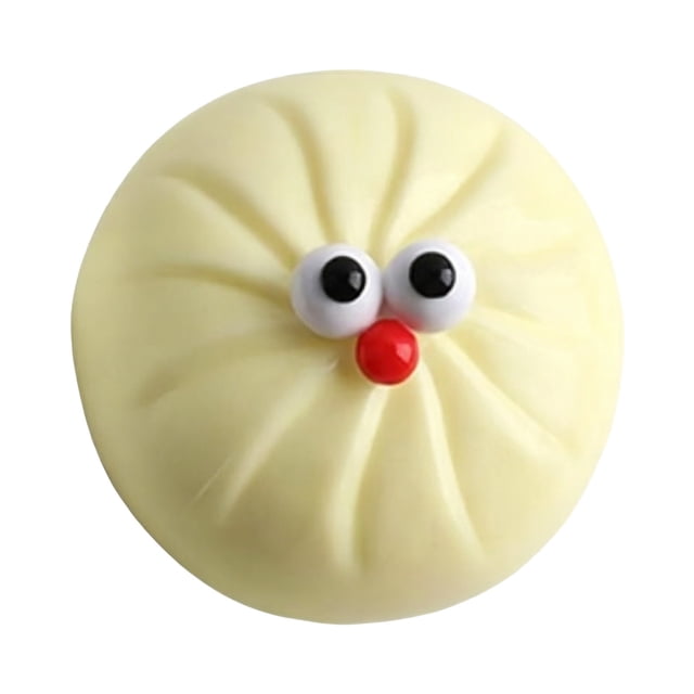 EGNMCR Home Decor, Room Decor, Wall Decor Cute Bun-shaped Toy Slow Rising Stress Relief Food Simulation Fidget Toy Funny Face Decompression Toy Soft Squeezes Bun Stress Ball stress ball
