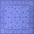 thumbnail image 1 of Ahgly Company Machine Washable Indoor Square Oriental Blue Traditional Area Rugs, 4' Square, 1 of 4