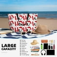 thumbnail image 3 of Lafuoo HOHOHO Christmas Pattern Large Capacity Beach Travel Bag, Zipper Pocket Handbag Shoulder Bag, Suitable for Beach, Pool, Gym-One Size, 3 of 5
