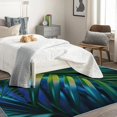thumbnail image 4 of Leaf Rugs for Living Room Bedroom - Leaves Rug 4x6 - Tropical Plants Carpet for Home Decor - Washable Non Slip Patterned Indoor Large Area Rug - Soft & Low Pile (ZJ&347), 4 of 7