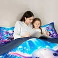 thumbnail image 5 of Castle Fairy Cute Sea Axolotl Full Size Comforter Sets,Cartoon Ocean Animal Bedding Sets, 5 of 8