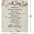 thumbnail image 2 of 40th Birthday Gifts for Women, Gifts for 40th Birthday Women Blanket 60" X 50", 40th Birthday Gift Ideas, 40 Year Old Birthday Decoration for Wife Sister Friend Female Vintage 1983 Throw Blankets, 2 of 6