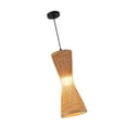 thumbnail image 3 of Runquan Bamboo Woven Pendant Lamp with Adjustable Cord Handmade Traditional Rustic Weave Ceiling Light for Kitchen Restaurant Hallway F, 3 of 8